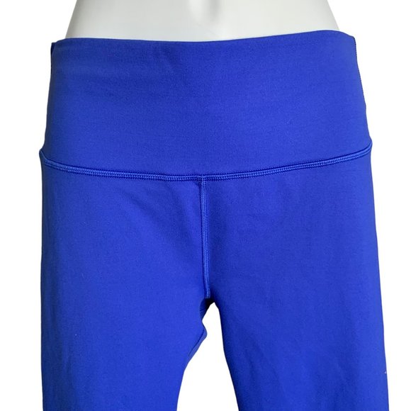Fabletics Powerhold Cropped Leggings S Blue High Rise Waistband Pocket Pullon - Picture 2 of 5